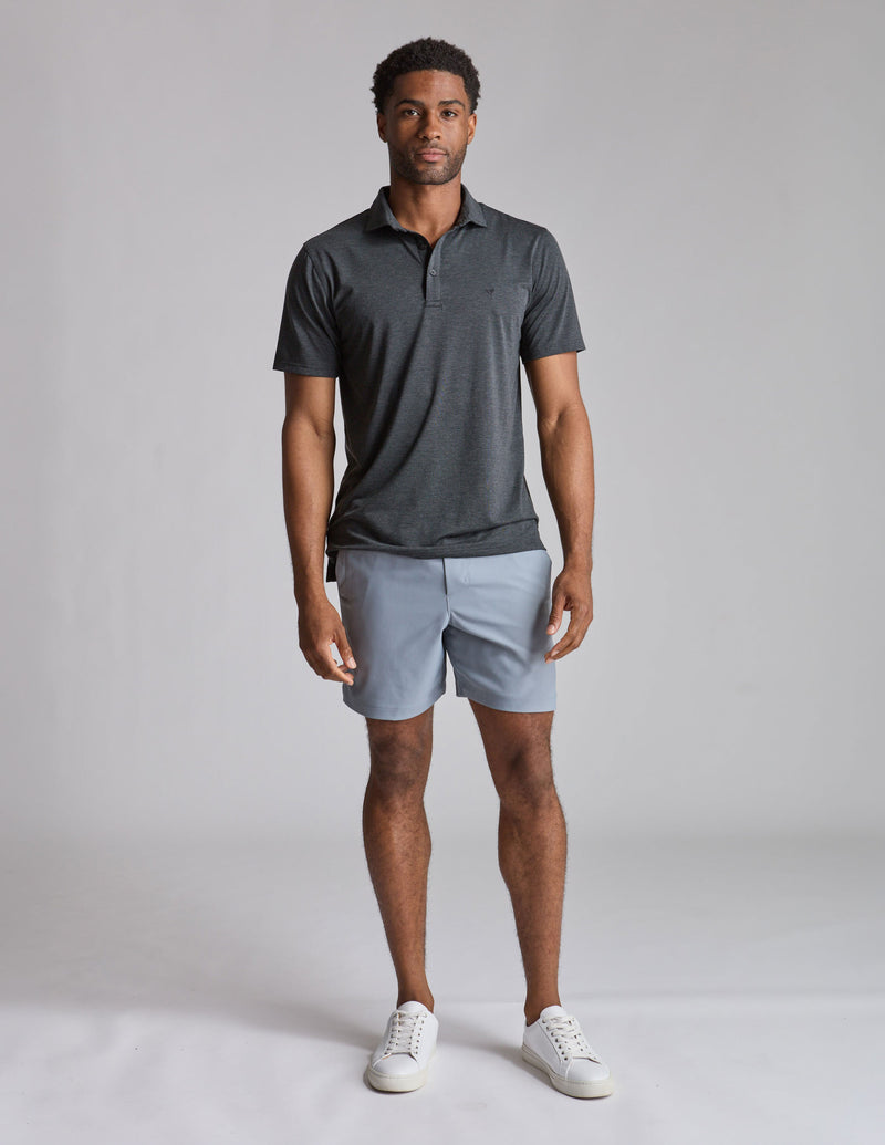 NoSweat Polo - Black Heather (The Second Wind)