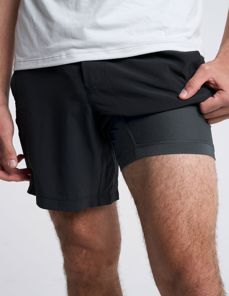 Black Label Gym Shorts - Black (The Knightriders)