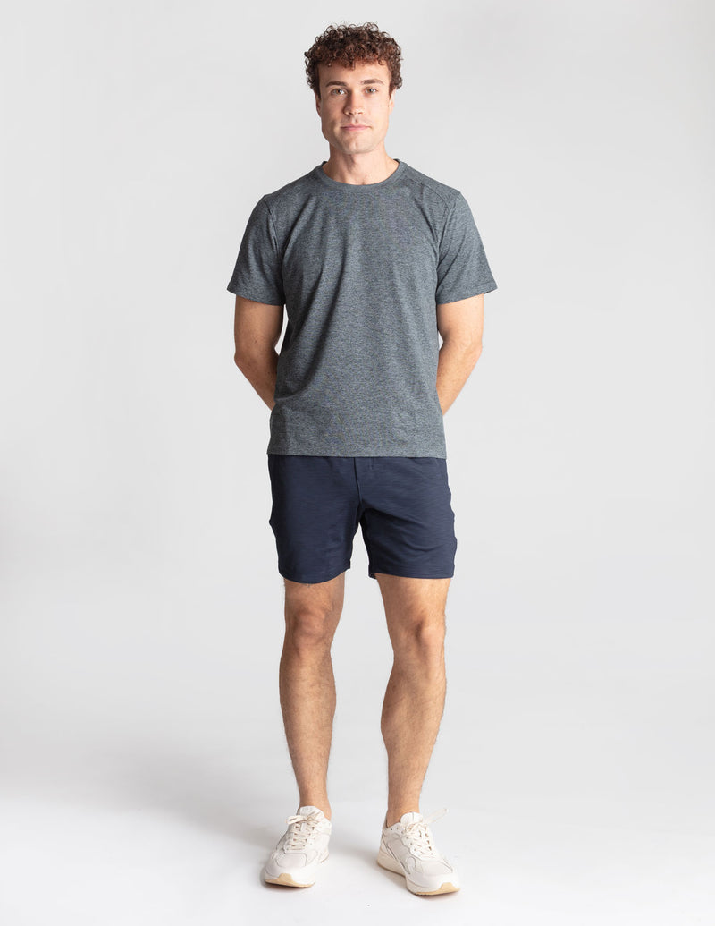 Black Label Gym Shorts - Navy Heather (The Tae Kwon Don'ts)