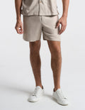 Tech Linen Shorts - Beige (The Amalfi Operators)