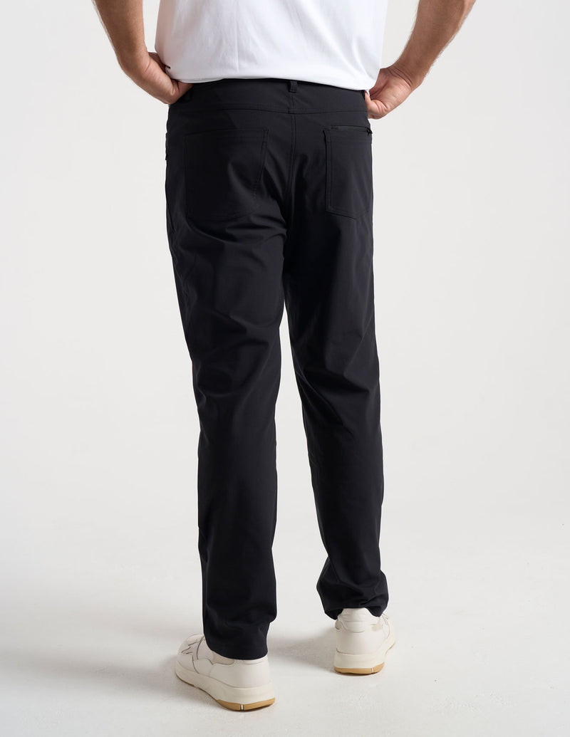 Ghøst 5-Pocket Tech Pants - Black - Relaxed Fit (The Buzzed Gravity)