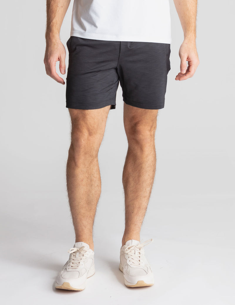 Black Label Gym Shorts - Black Heather (The Shortal Kombats)