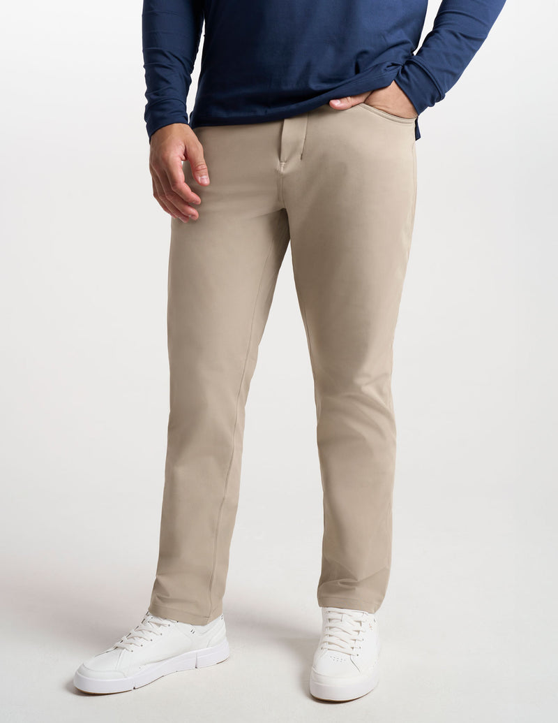 Ghøst 5-Pocket Tech Pants - Khaki - Classic Fit (The Theta Waves)