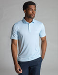 NoFlop Golf Polo - Light Blue Topo (Talk Birdie To Me)