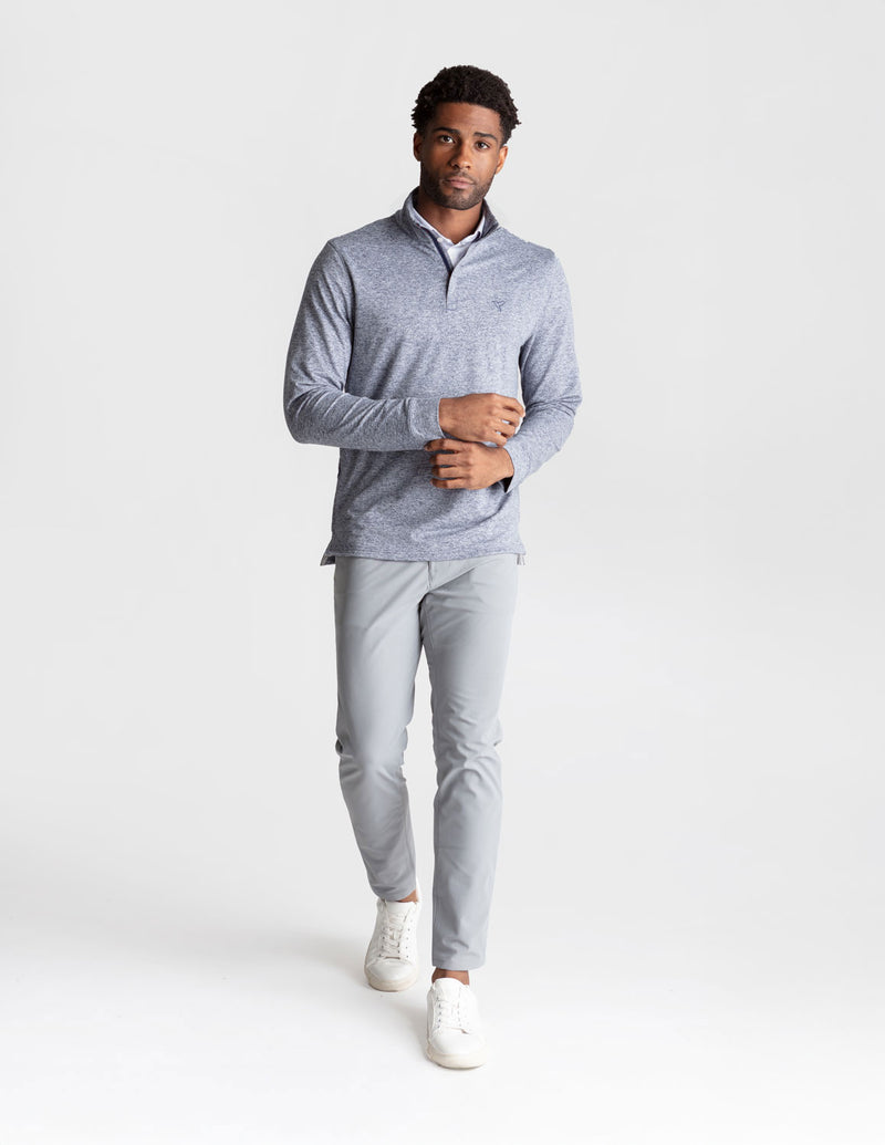 Quarter Zip - Navy Heather (The Last Guy Up)