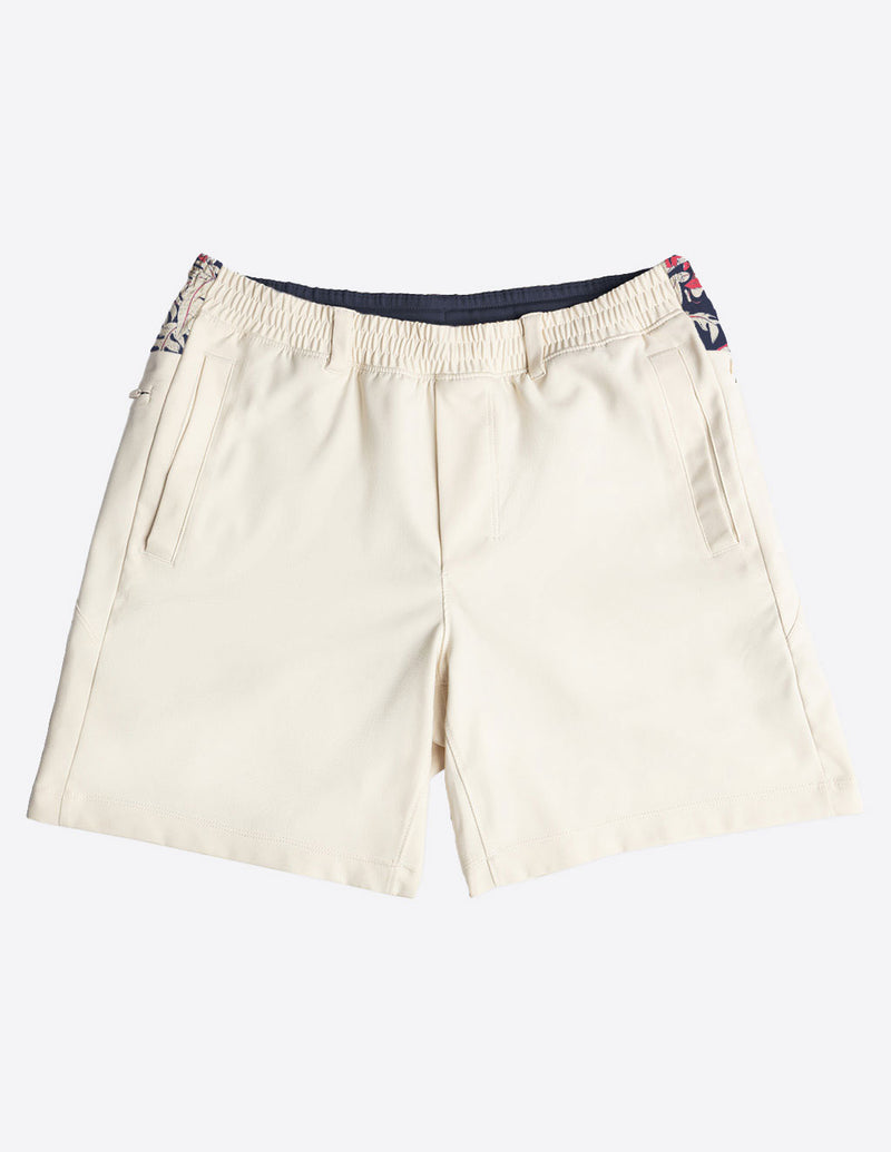 3 in 1 Khaki Shorts - Dublin Stone &amp; Royal Ferns (Tight Lotus)