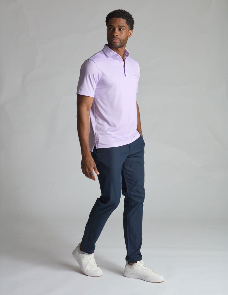 NoFlop Golf Polo - Purple Bowtie (Mulligan's Island)
