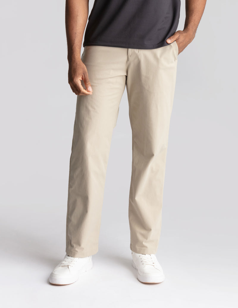 Ghøst 5-Pocket Tech Pants - Khaki - Relaxed Fit (The Theta Waves)